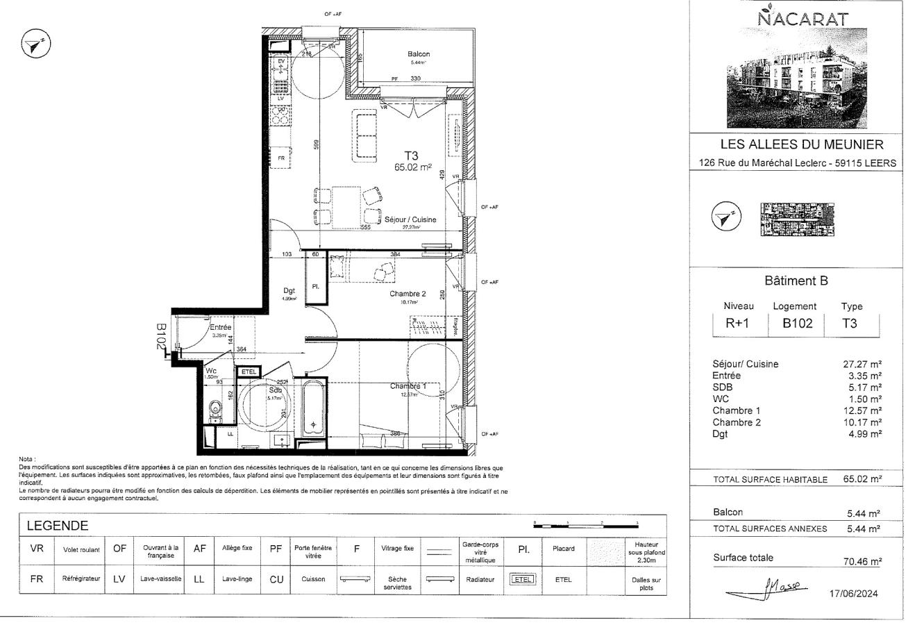 
																																							3 pièces - 
																																						1er étage - 65m² - 830,05 € - Photo #6