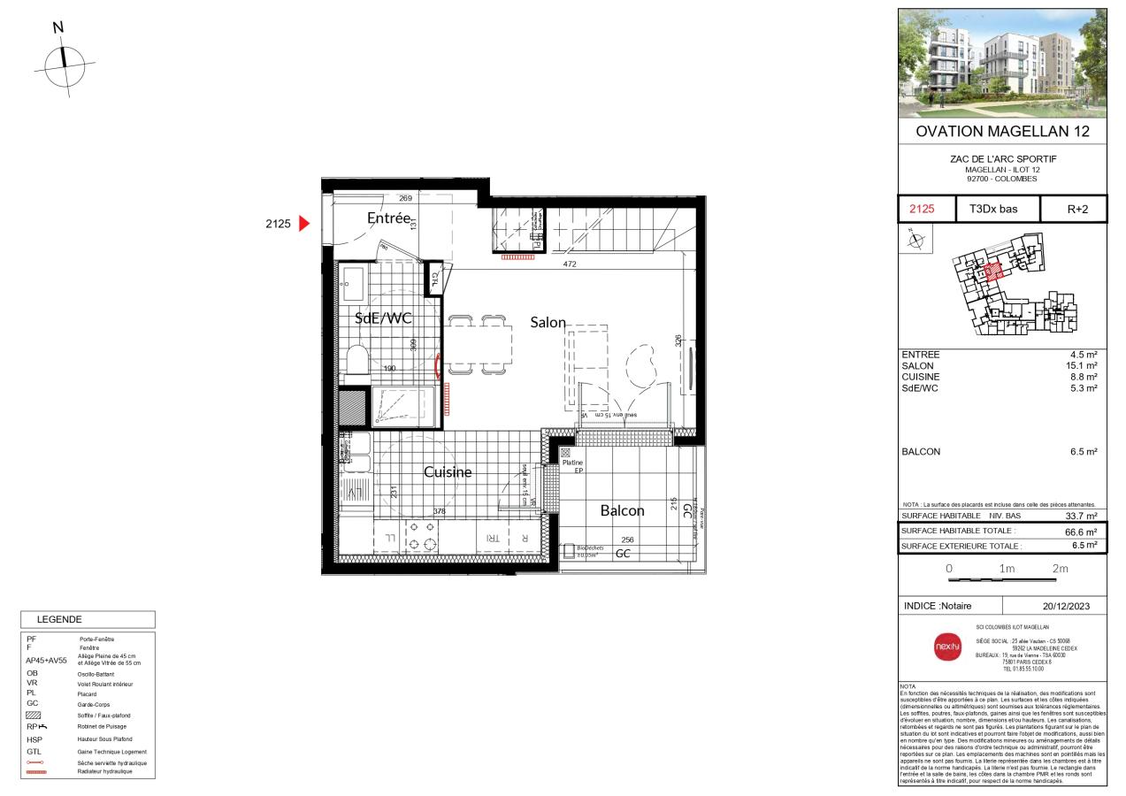 3 pièces - 2ème étage - 67m²