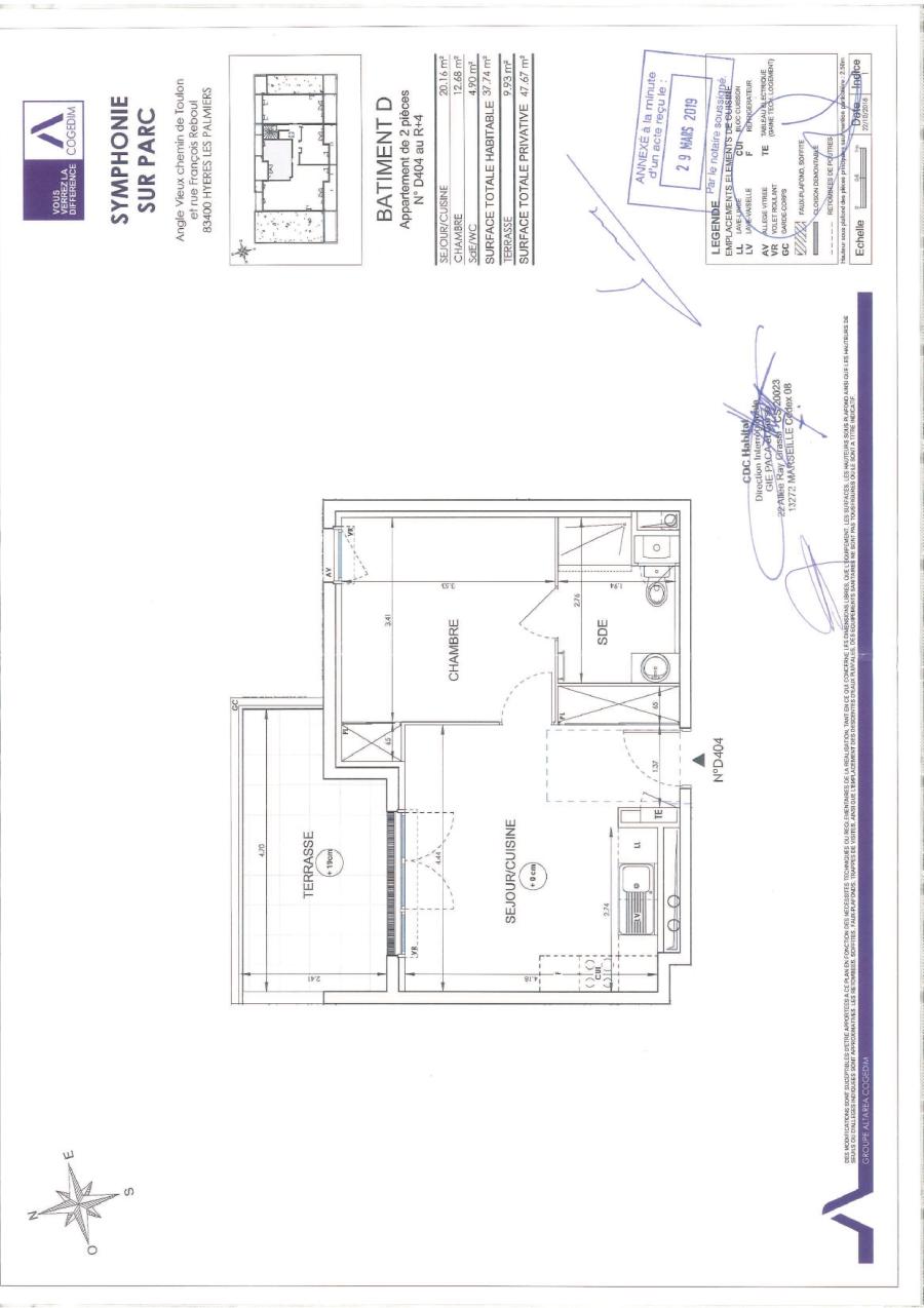 2 pièces - 4ème étage - 38m² - 743,77 € - Photo #6
