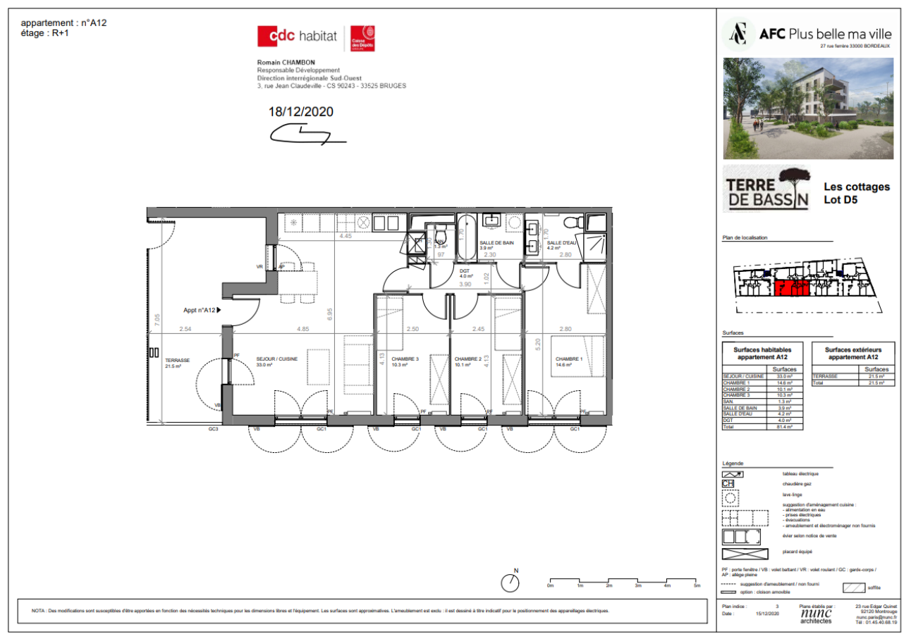 
																			4 pièces - 
																		1er étage - 81m² - 993,91 € - Photo #5