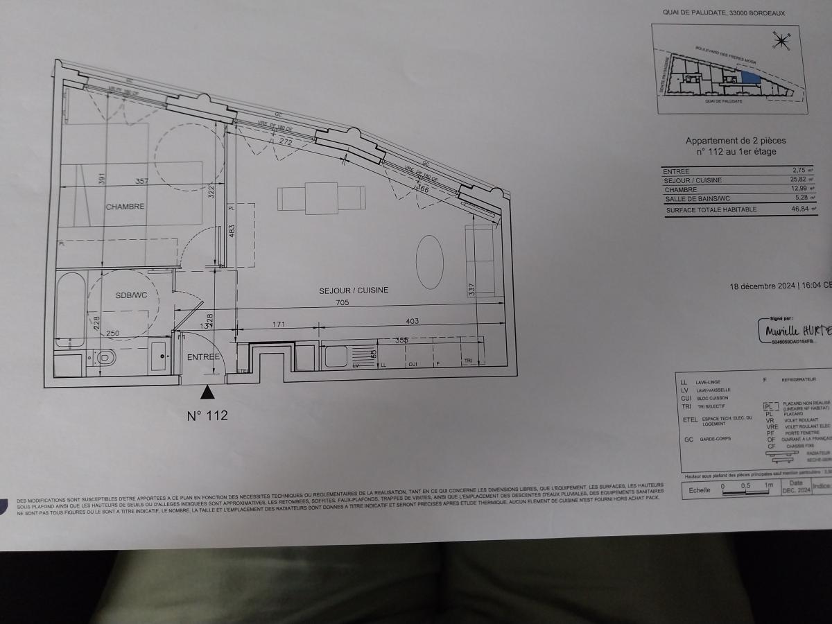 2 pièces - 1er étage - 46m² - 727,90 € - Photo #3
