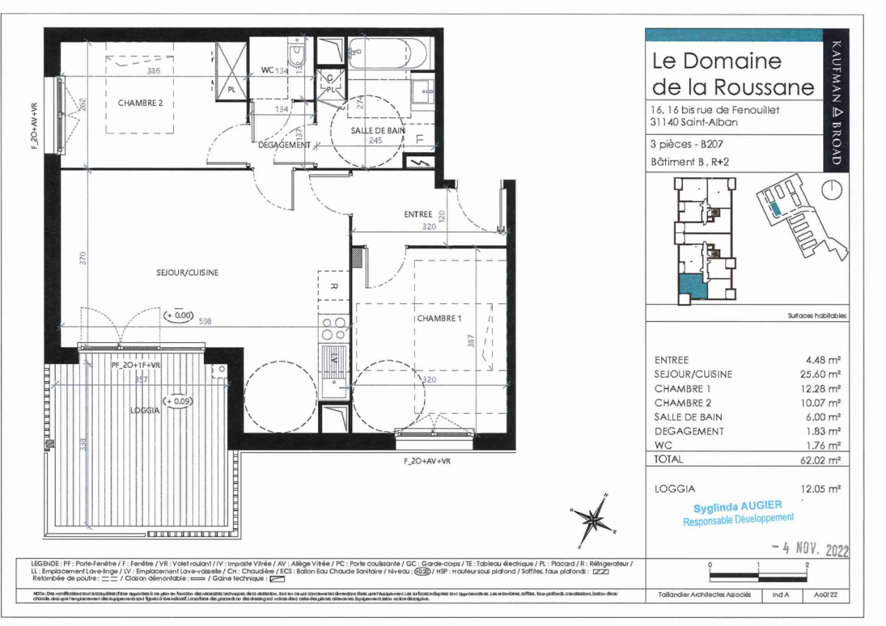 
																			3 pièces - 
																		2ème étage - 62m² - 718,50 € - Photo #7