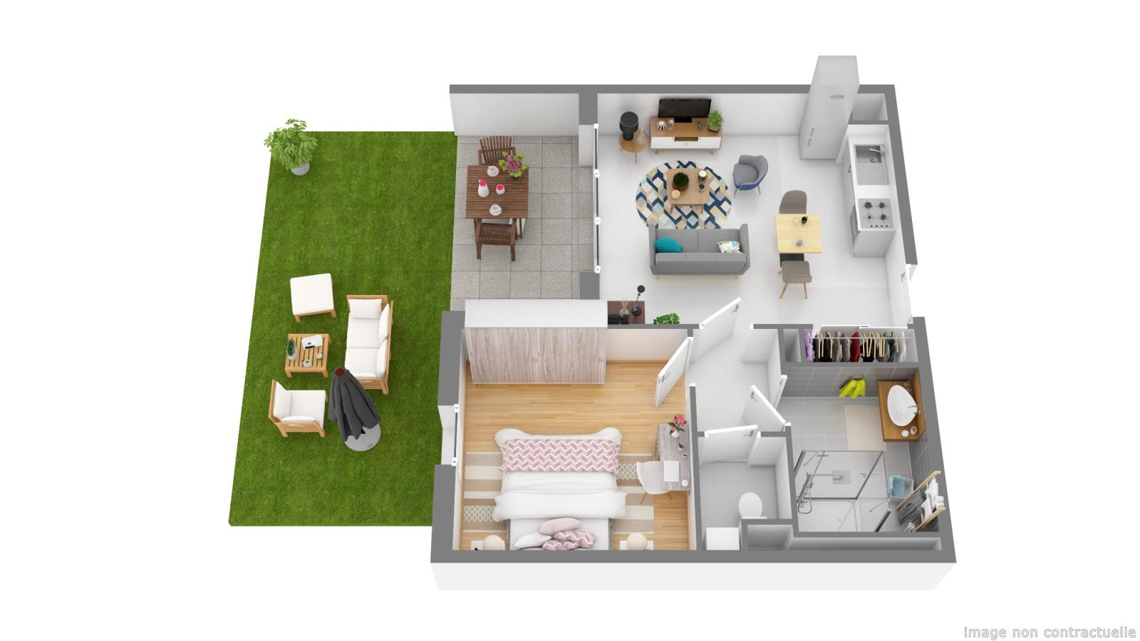 2 pièces - RDC - 42m² - 516,01 € - Photo #5