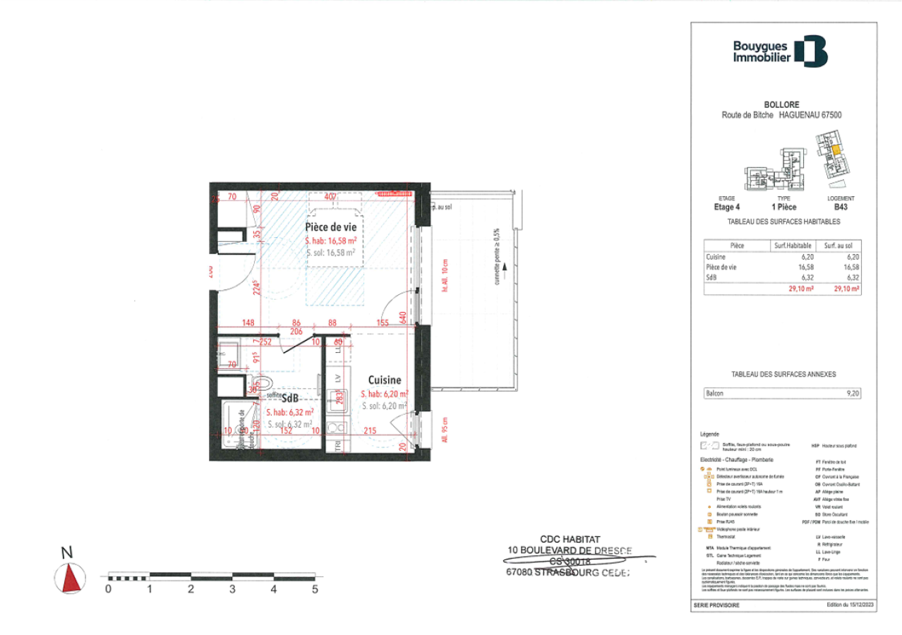 2 pièces - 1er étage - 53m² - 800,62 € - Photo #1