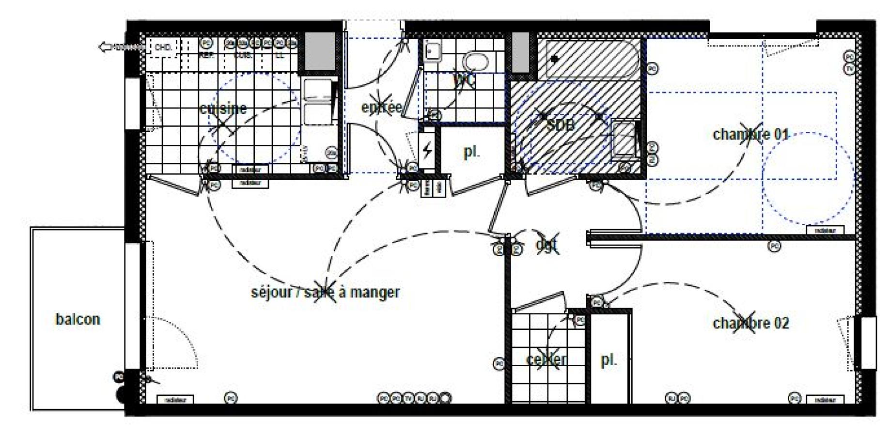 
																																							3 pièces - 
																																						3ème étage - 67m² - 785,81 € - Photo #1