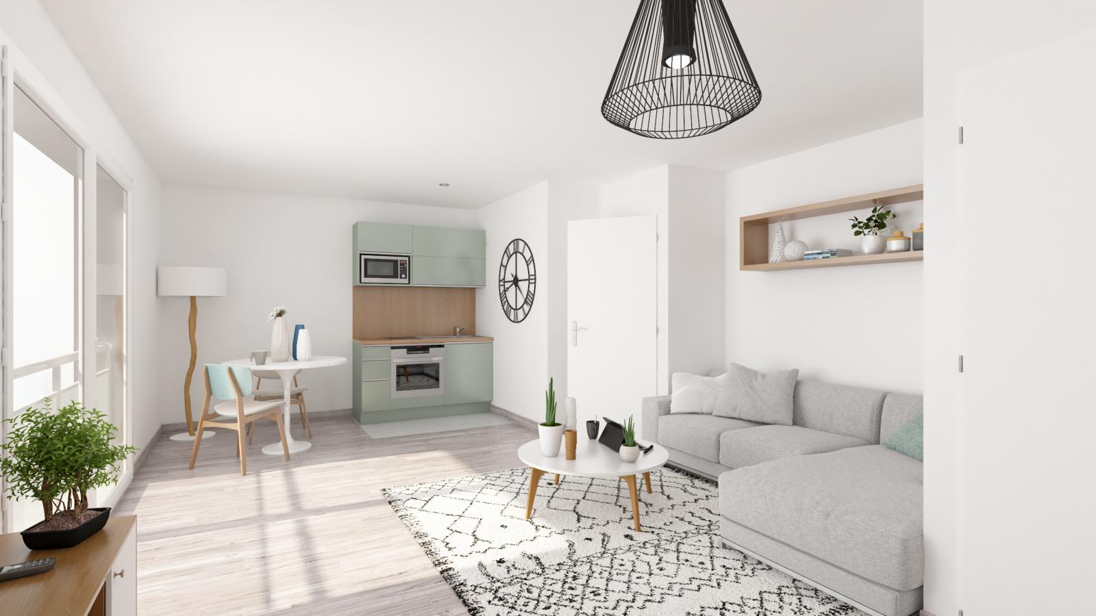 1 pièce - 1er étage - 41m² - 640,03 € - Photo #0