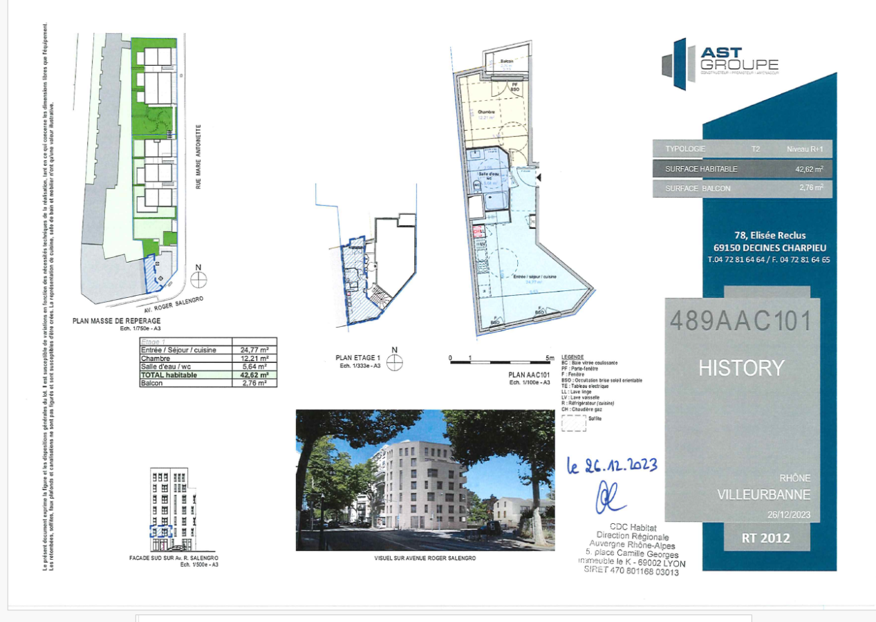 
																			2 pièces - 
																		1er étage - 43m² - 713,31 € - Photo #1