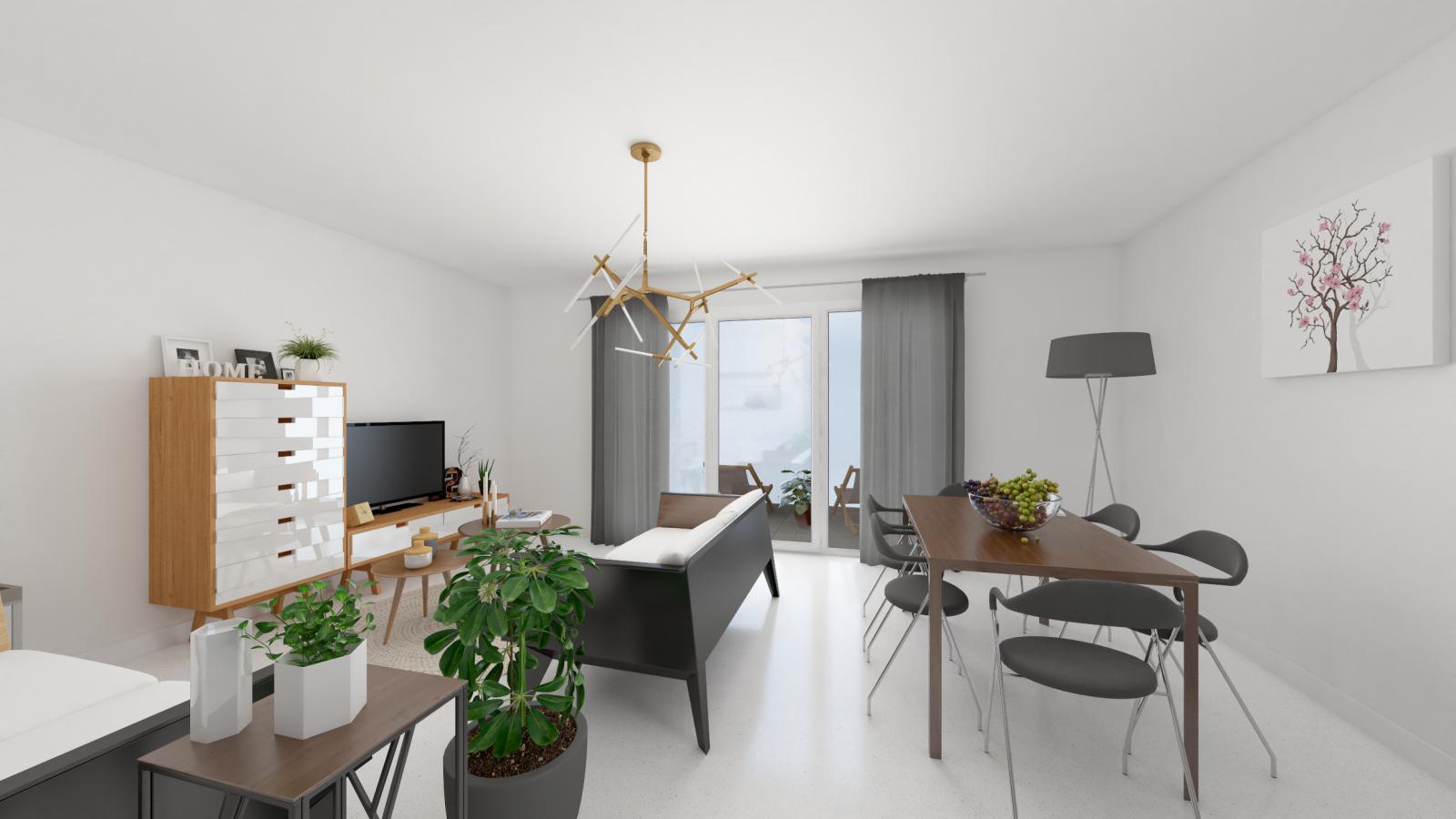 
																																							4 pièces - 
																																						RDC - 84m² - 978,42 € - Photo #1