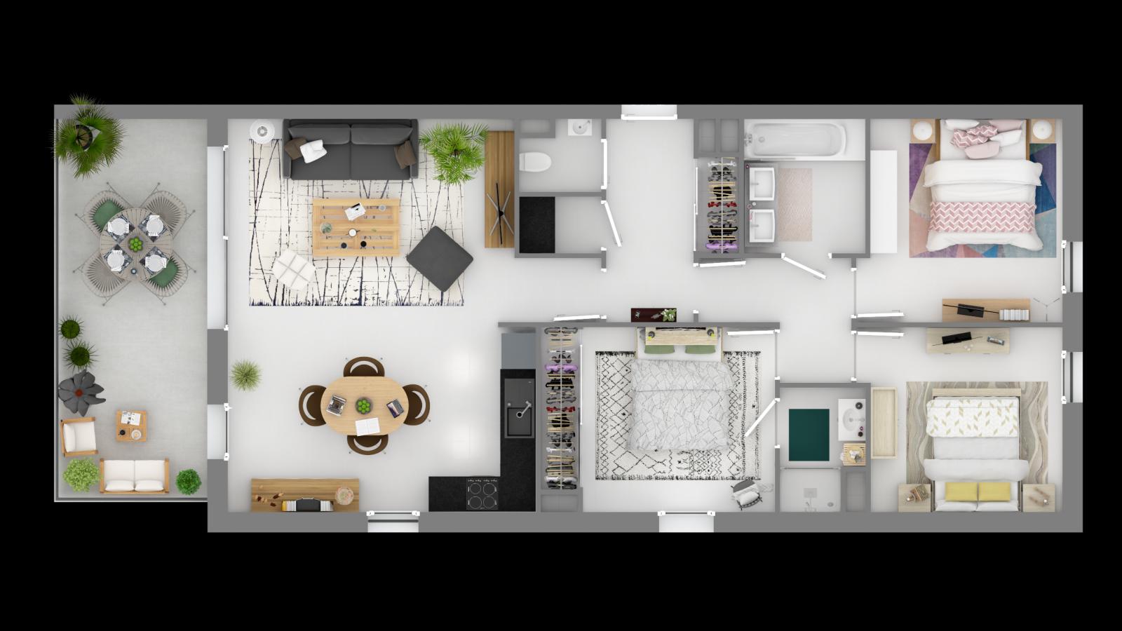4 pièces - 2ème étage - 75m² - 1 089,80 € - Photo #2