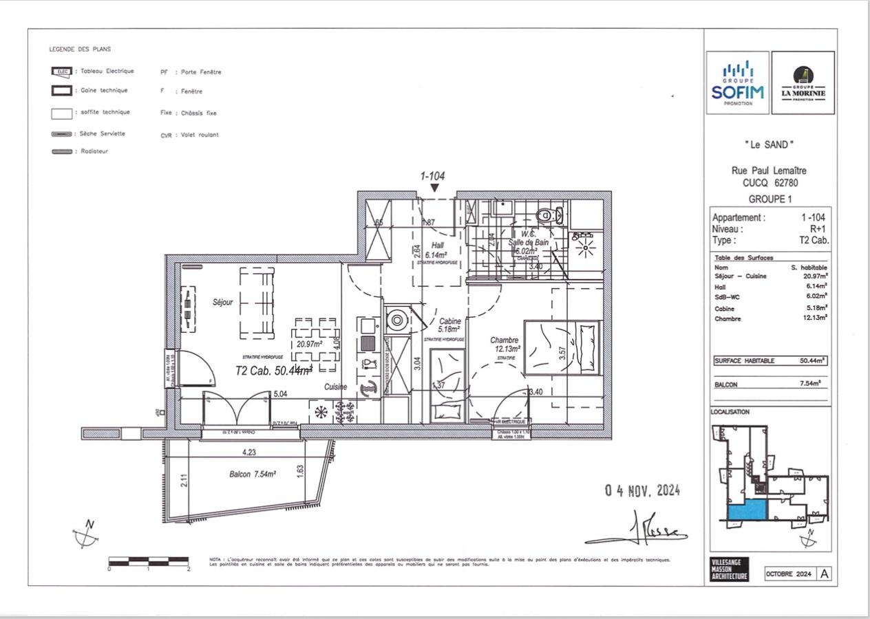 2 pièces - 1er étage - 51m² - 699,40 € - Photo #1