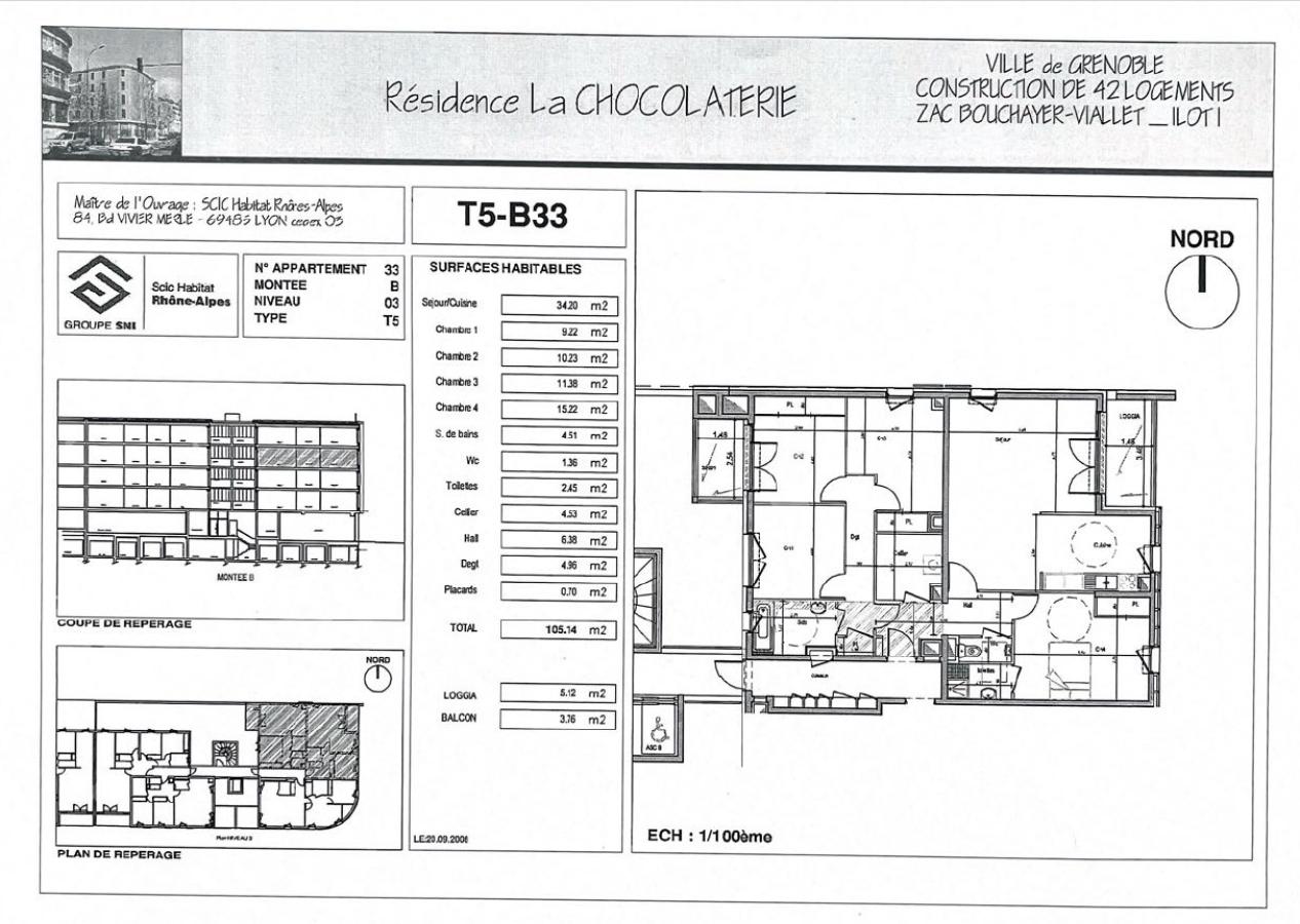
																																							5 pièces - 
																																						3ème étage - 105m² - 1 521,85 € - Photo #7