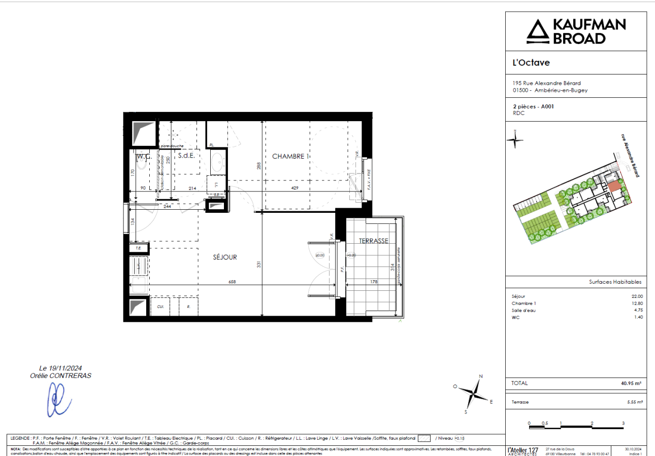 2 pièces - RDC - 41m² - 632,75 € - Photo #1