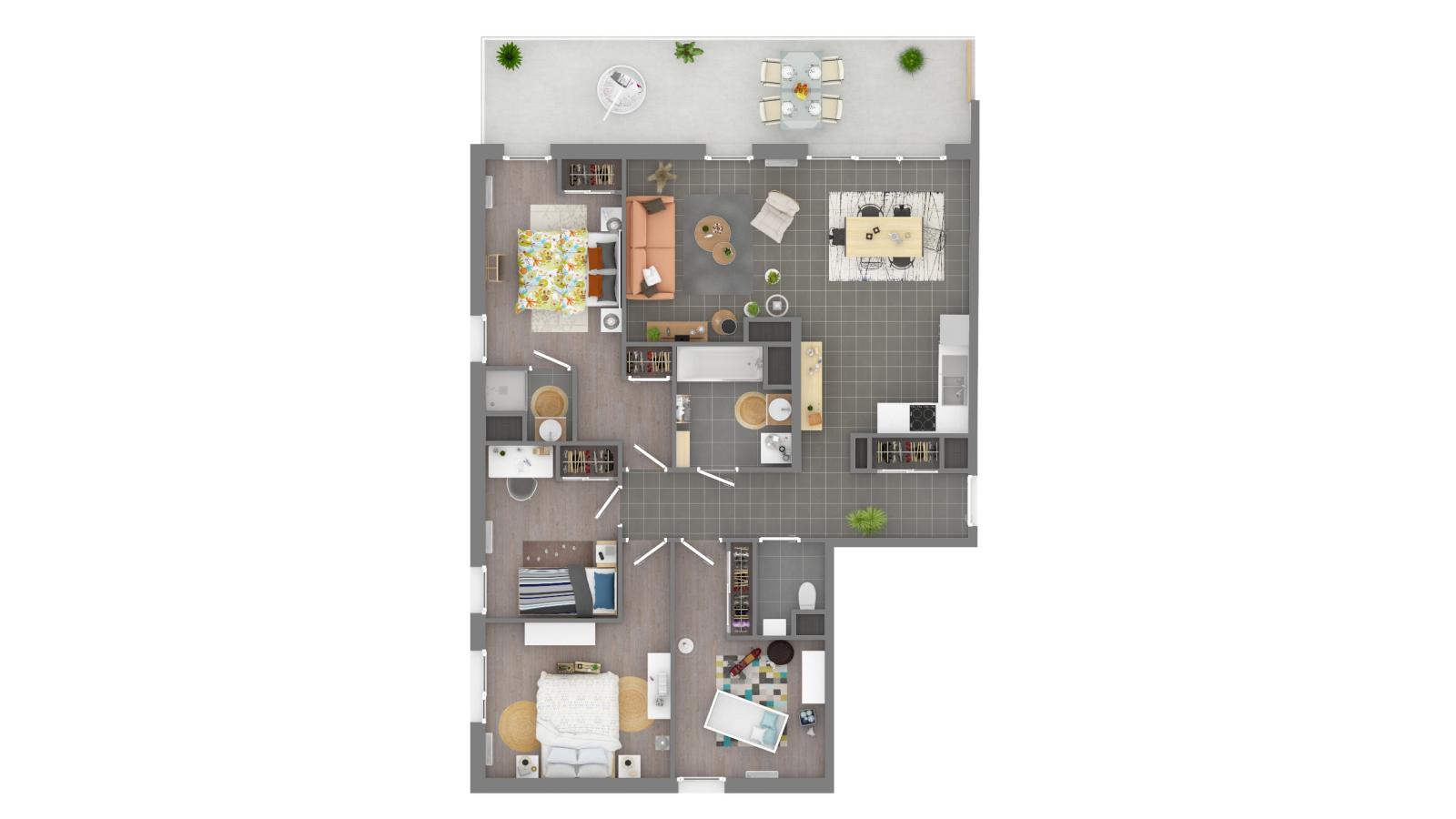 
																																							5 pièces - 
																																						3ème étage - 98m² - 1 148,27 € - Photo #6