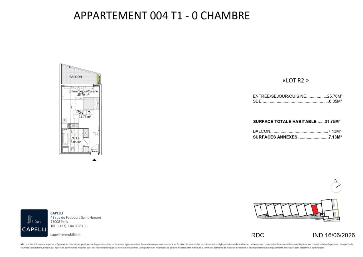 1 pièce - RDC - 32m² - 785,22 € - Photo #1