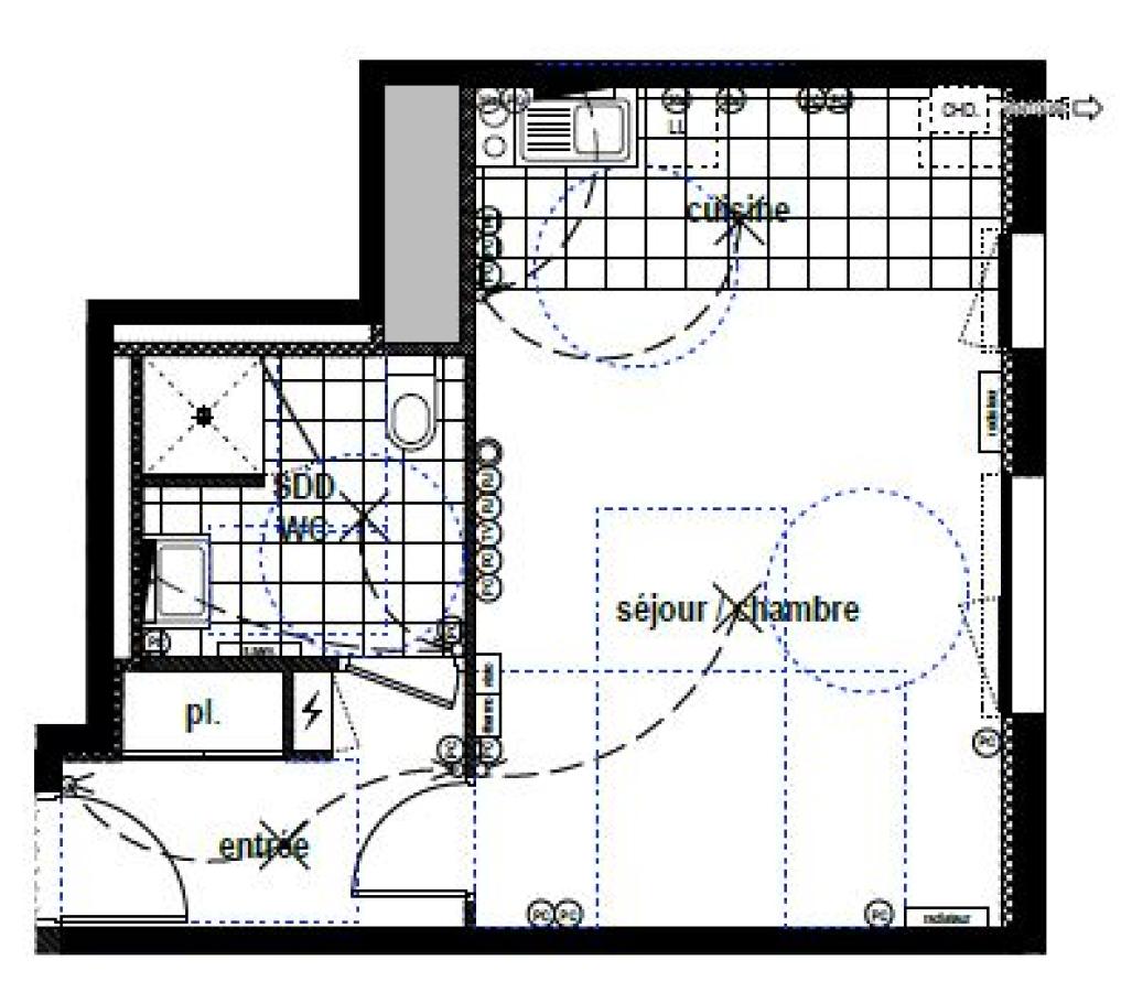 
																			1 pièce - 
																		2ème étage - 35m² - 481,37 € - Photo #0