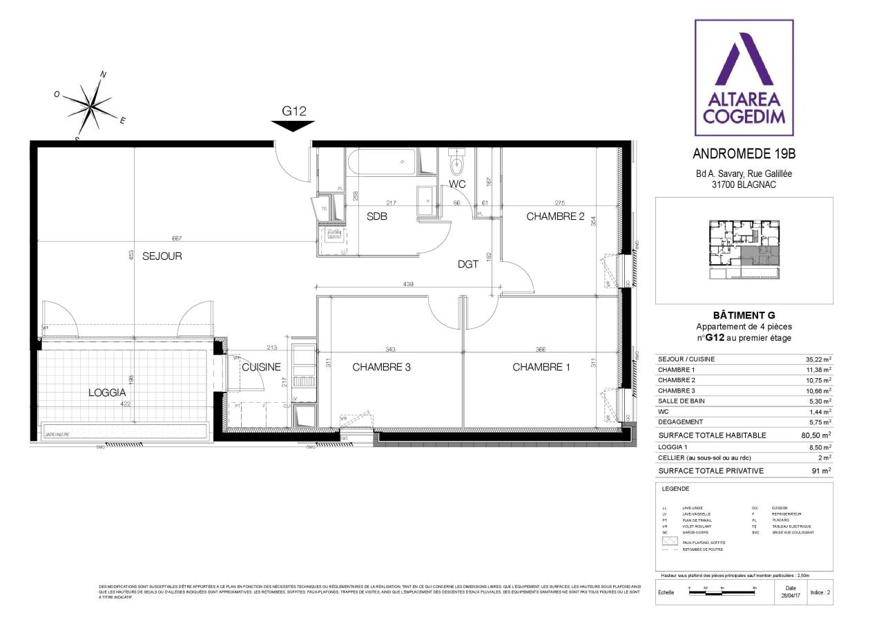
																																							4 pièces - 
																																						1er étage - 81m² - 969,62 € - Photo #3