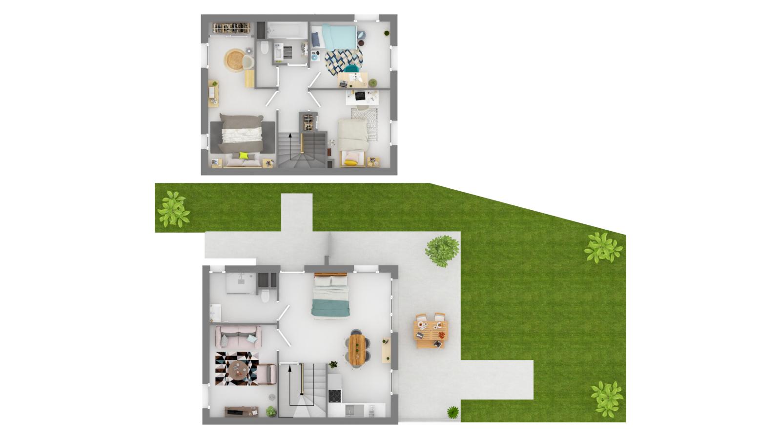 
																																							4 pièces - 
																																						RDC - 79m² - 943,68 € - Photo #1