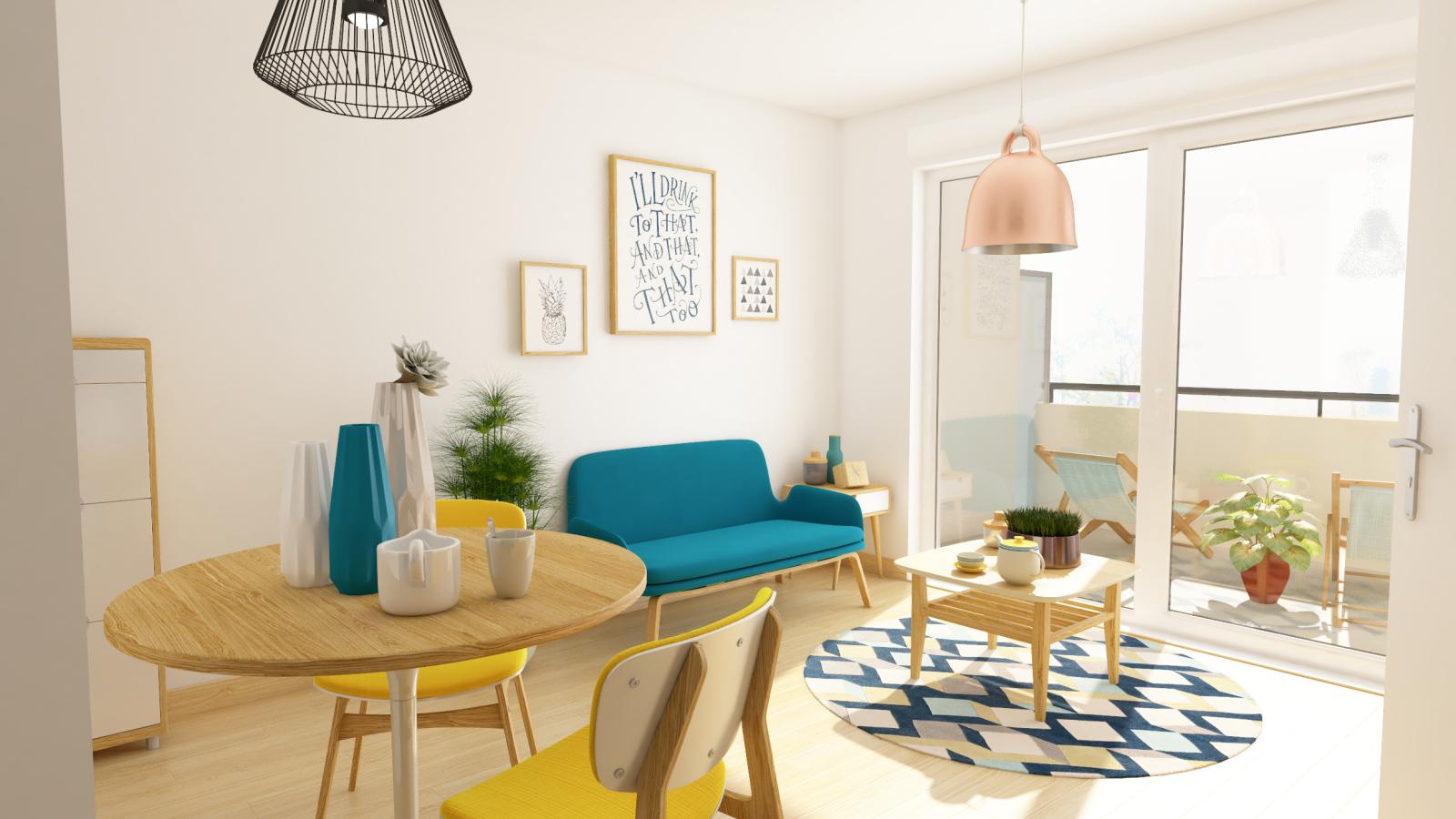 3 pièces - 1er étage - 68m² - 875,92 € - Photo #4