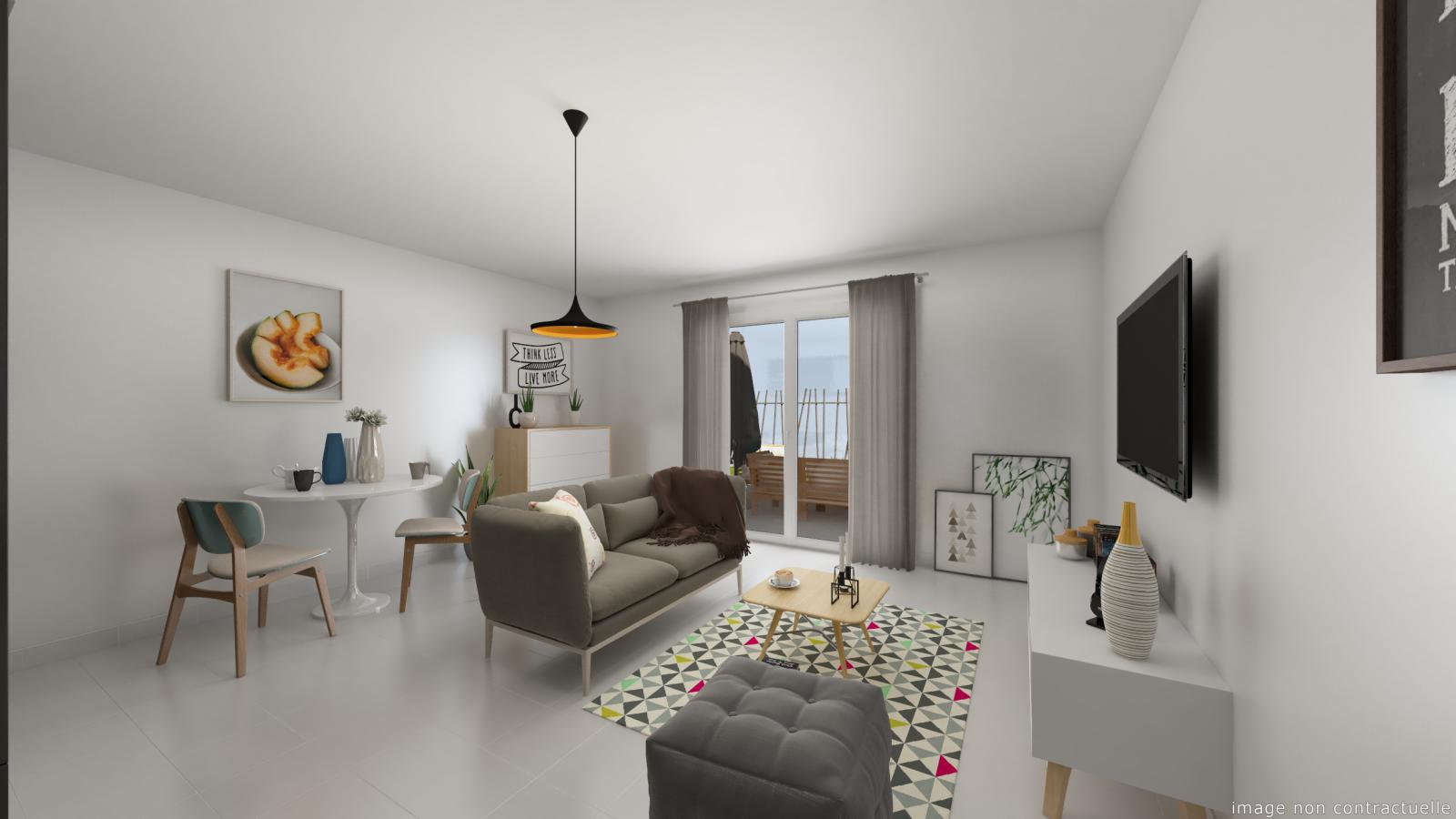 
																																							3 pièces - 
																																						RDC - 64m² - 845,53 € - Photo #2