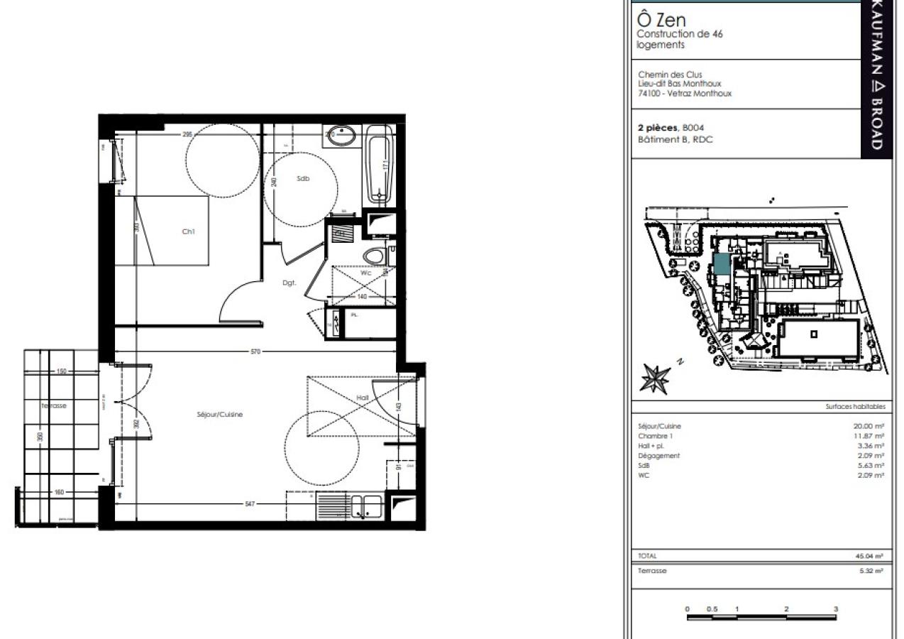 
																																							2 pièces - 
																																						RDC - 45m² - 906,35 € - Photo #4
