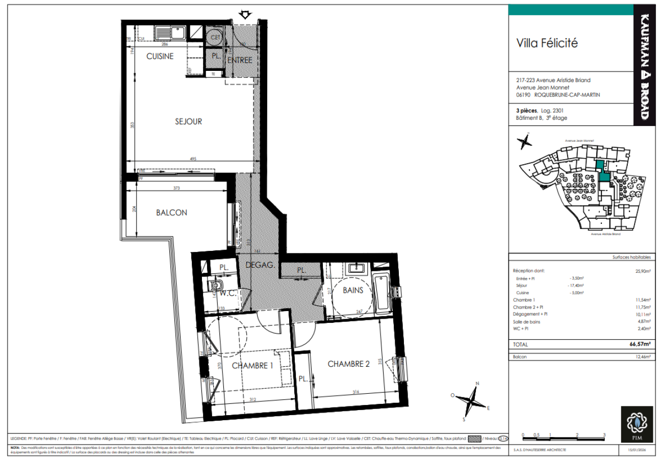 
																			3 pièces - 
																		3ème étage - 67m² - 1 754,36 € - Photo #5