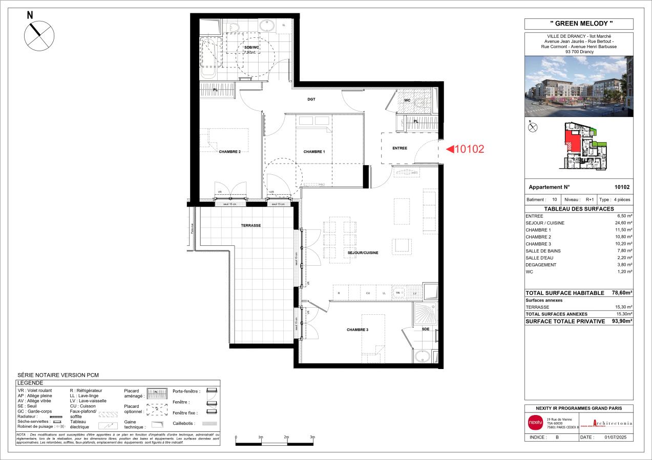 
																																							4 pièces - 
																																						1er étage - 79m² - 1 537,52 € - Photo #1