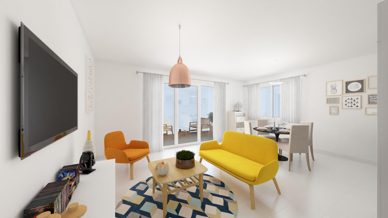 
																																							3 pièces - 
																																						RDC - 64m² - 833,21 € - Photo #1