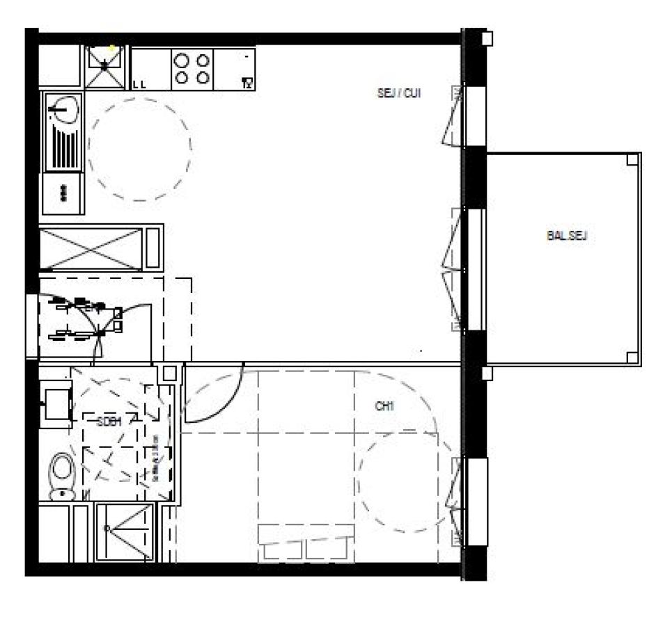 
																																							2 pièces - 
																																						3ème étage - 45m² - 668,99 € - Photo #7