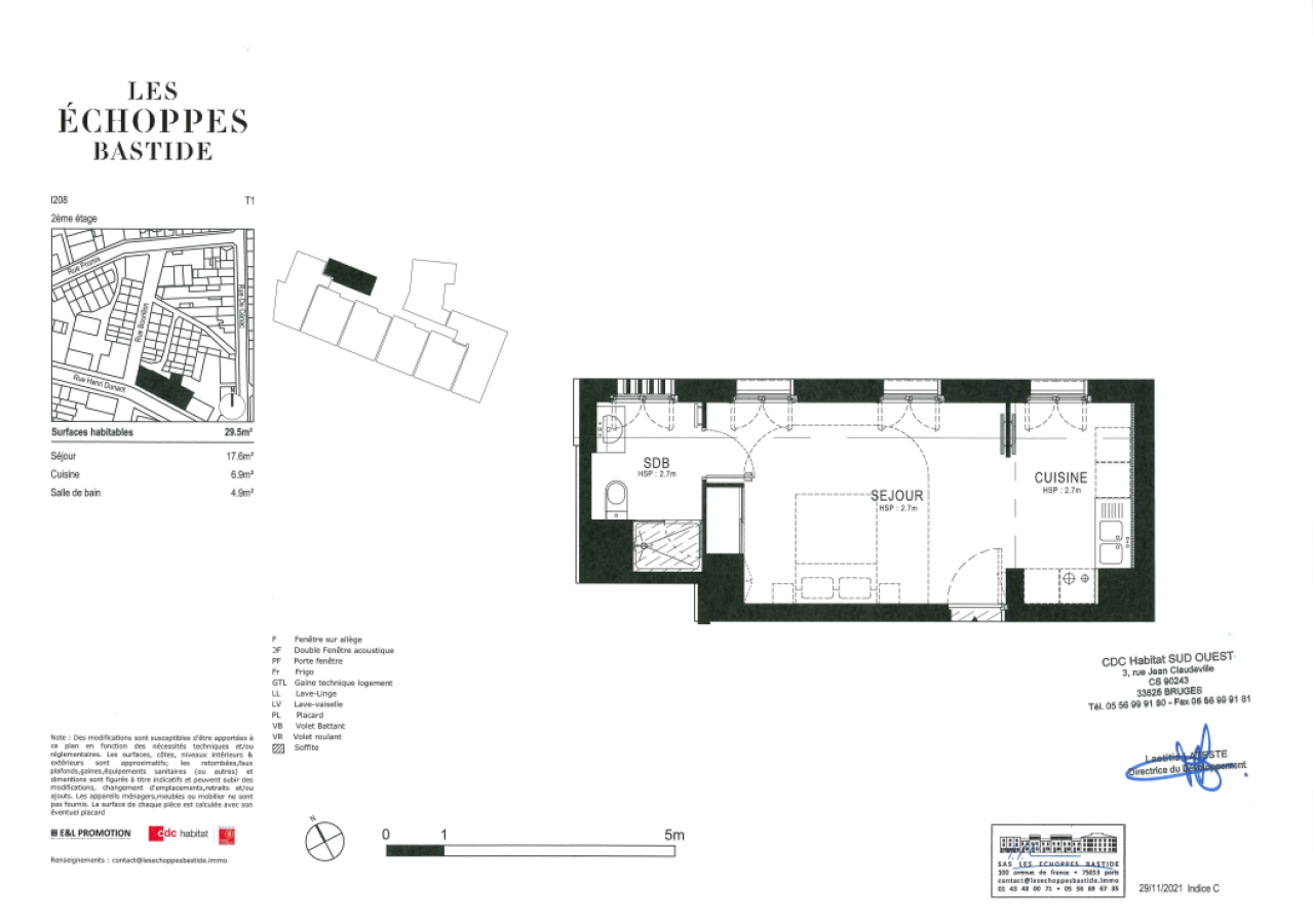 
																			1 pièce - 
																		2ème étage - 29m² - 535,90 € - Photo #4