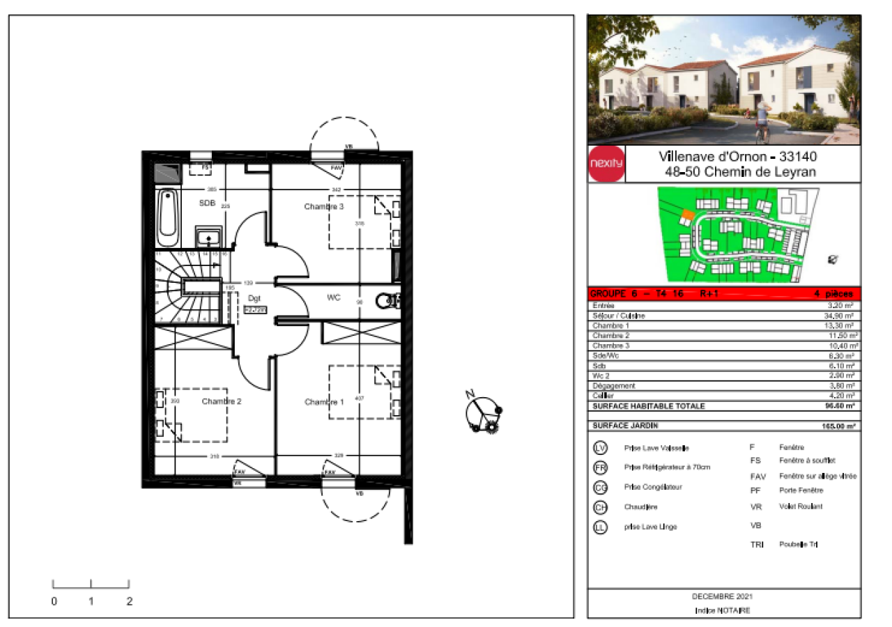 
																																							4 pièces - 
																																						RDC - 97m² - 1 194,35 € - Photo #3