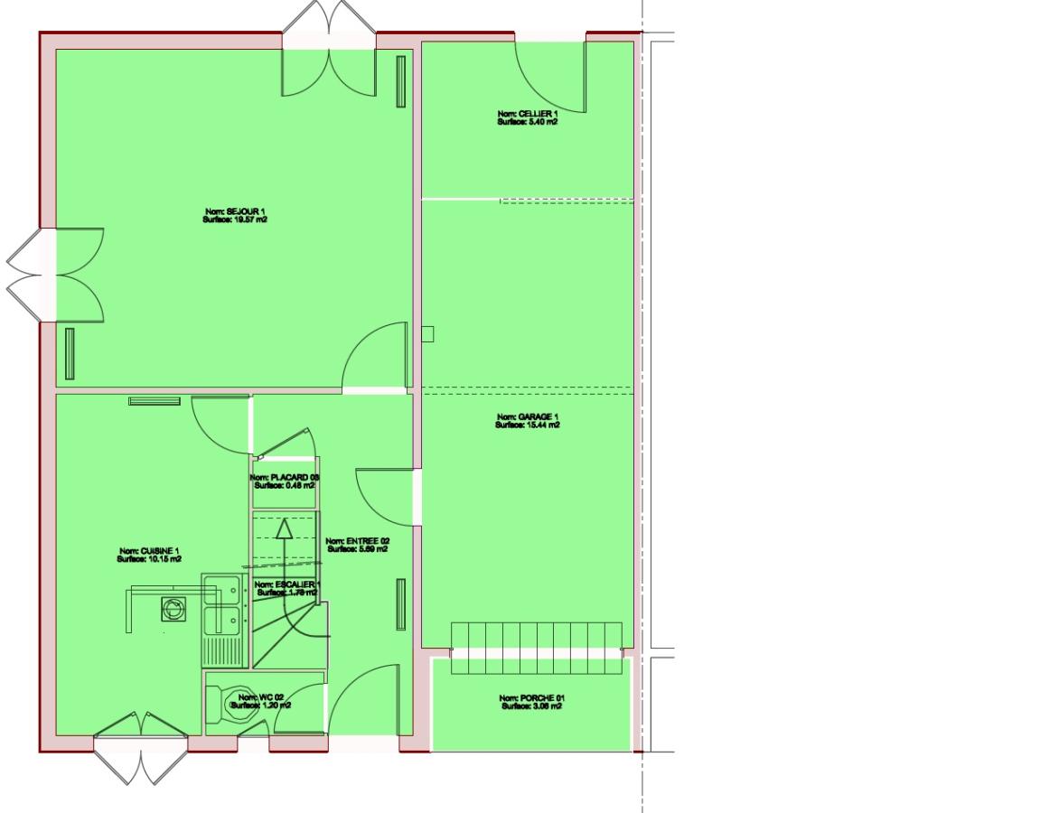 
																																							4 pièces - 
																																						RDC - 76m² - 145 000 € - Photo #5