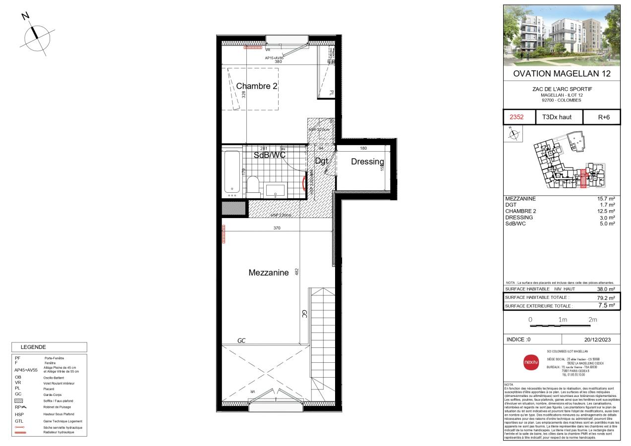 
																																							3 pièces - 
																																						5ème étage - 79m² - 1 712,07 € - Photo #1