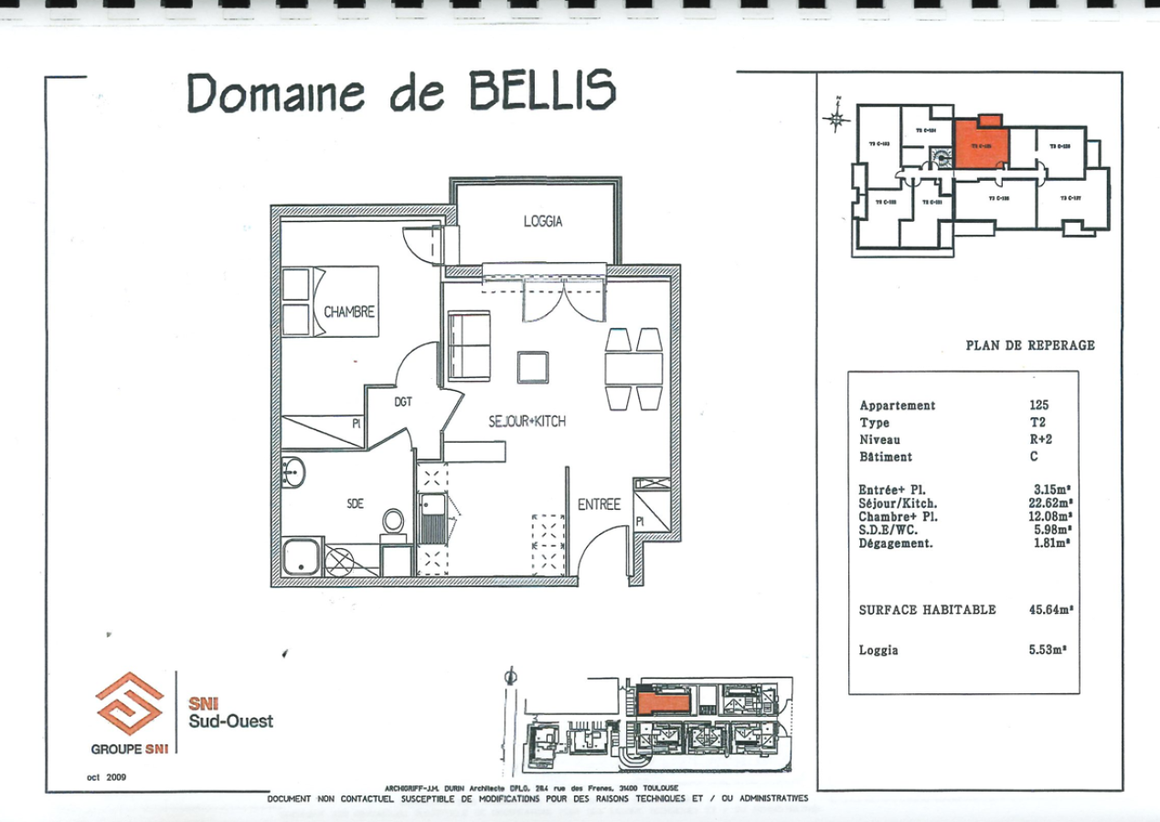
																																							2 pièces - 
																																						2ème étage - 46m² - 533,08 € - Photo #6