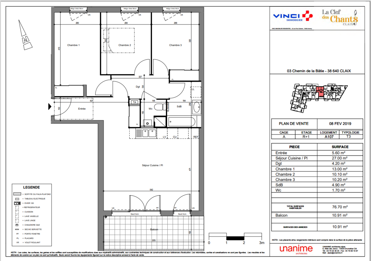
																			4 pièces - 
																		1er étage - 77m² - 1 009,11 € - Photo #1