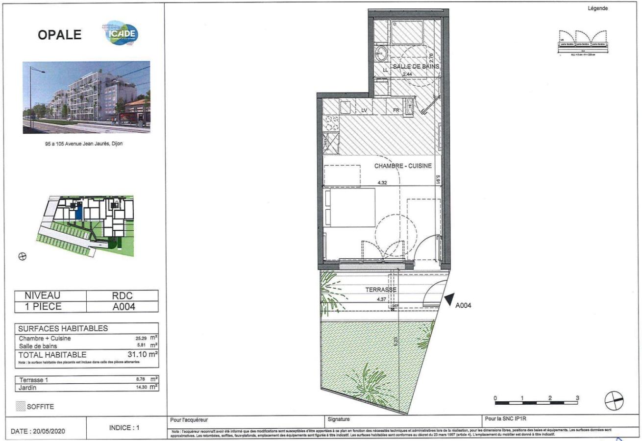 
																			1 pièce - 
																		RDC - 31m² - 546,52 € - Photo #1