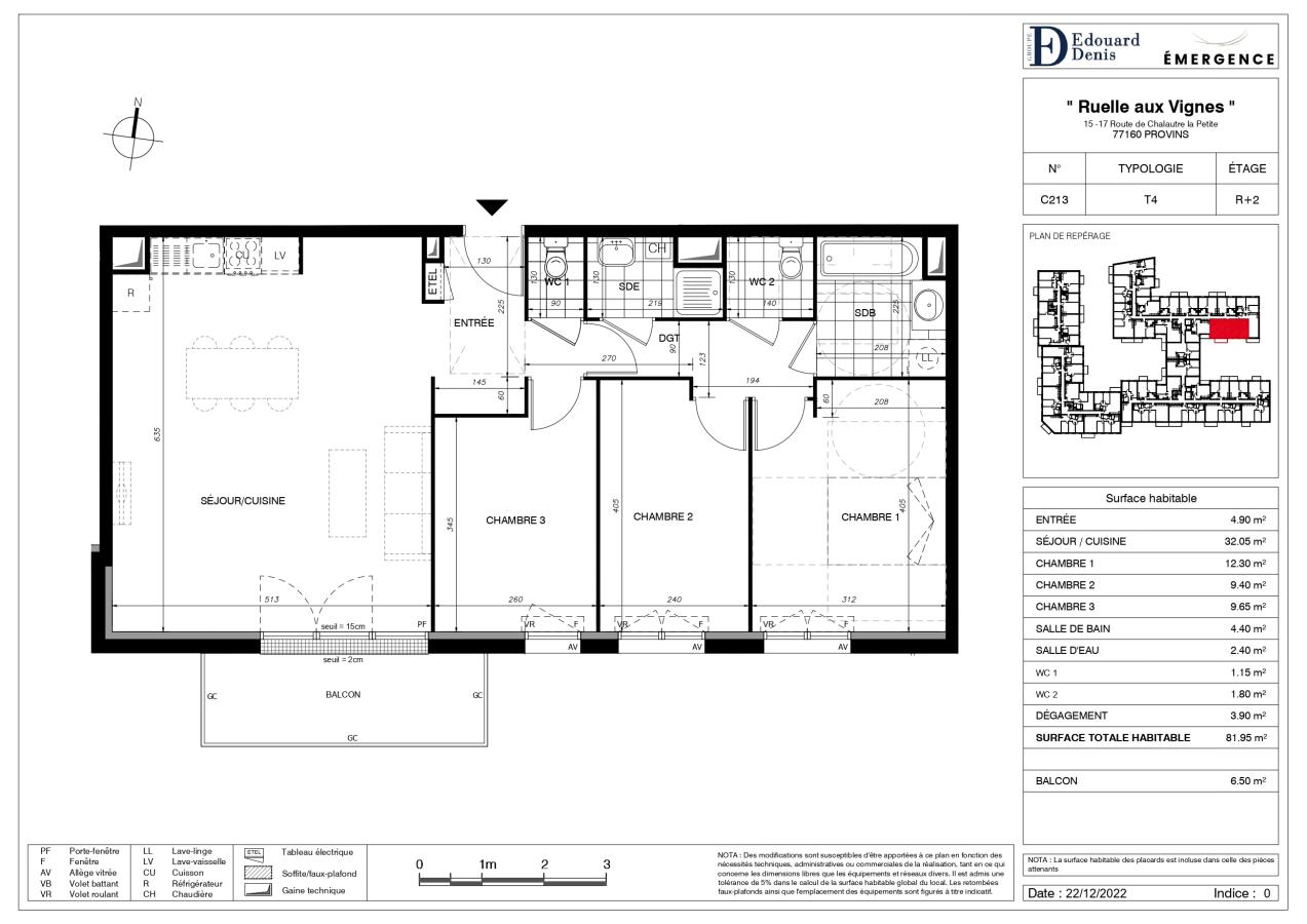 4 pièces - 2ème étage - 82m² photo 2