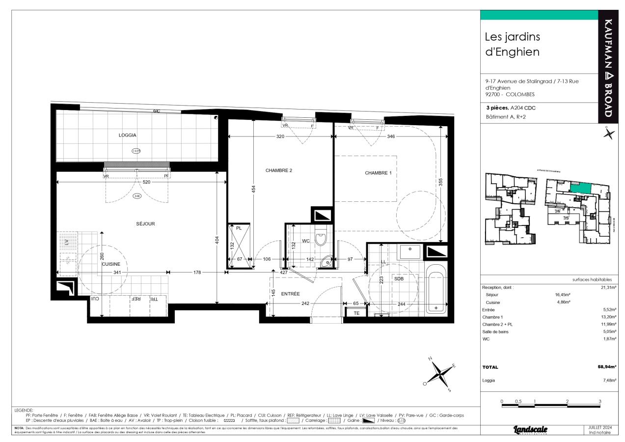 
																			3 pièces - 
																		2ème étage - 59m² - 1 426,78 € - Photo #0