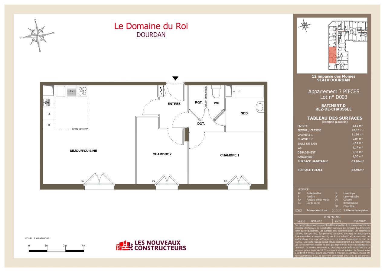 3 pièces - RDC - 63m² - 934,95 € - Photo #0