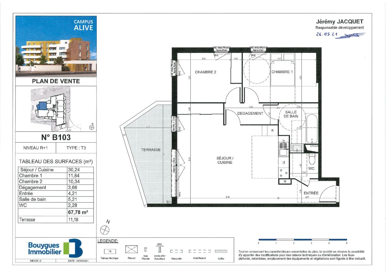 
																																							3 pièces - 
																																						1er étage - 68m² - 954,30 € - Photo #5
