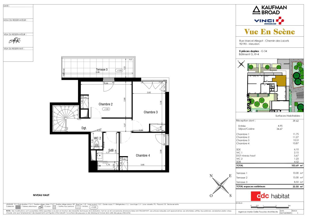 
																																							5 pièces - 
																																						3ème étage - 104m² - 2 511,26 € - Photo #1