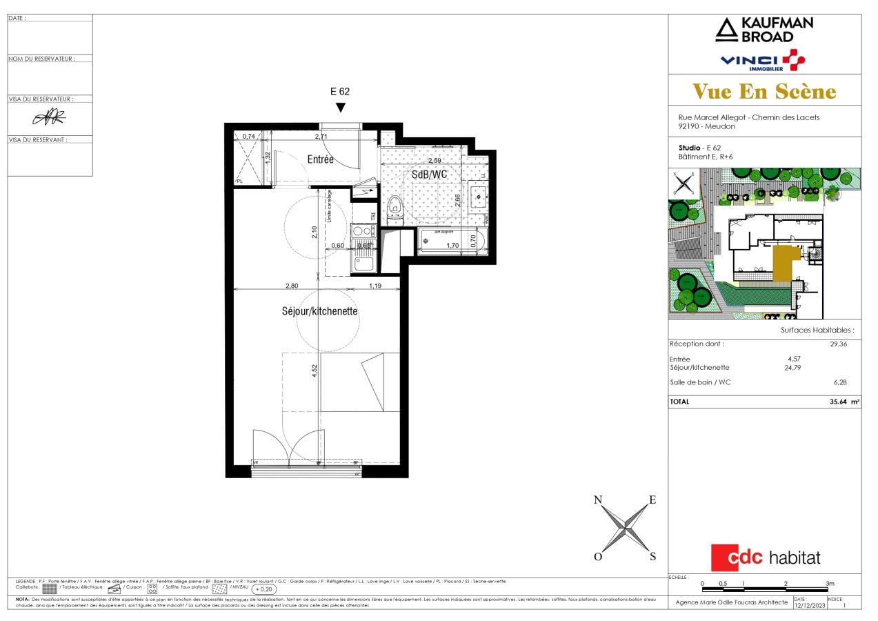 1 pièce - 6ème étage - 36m² - 1 147,02 € - Photo #0