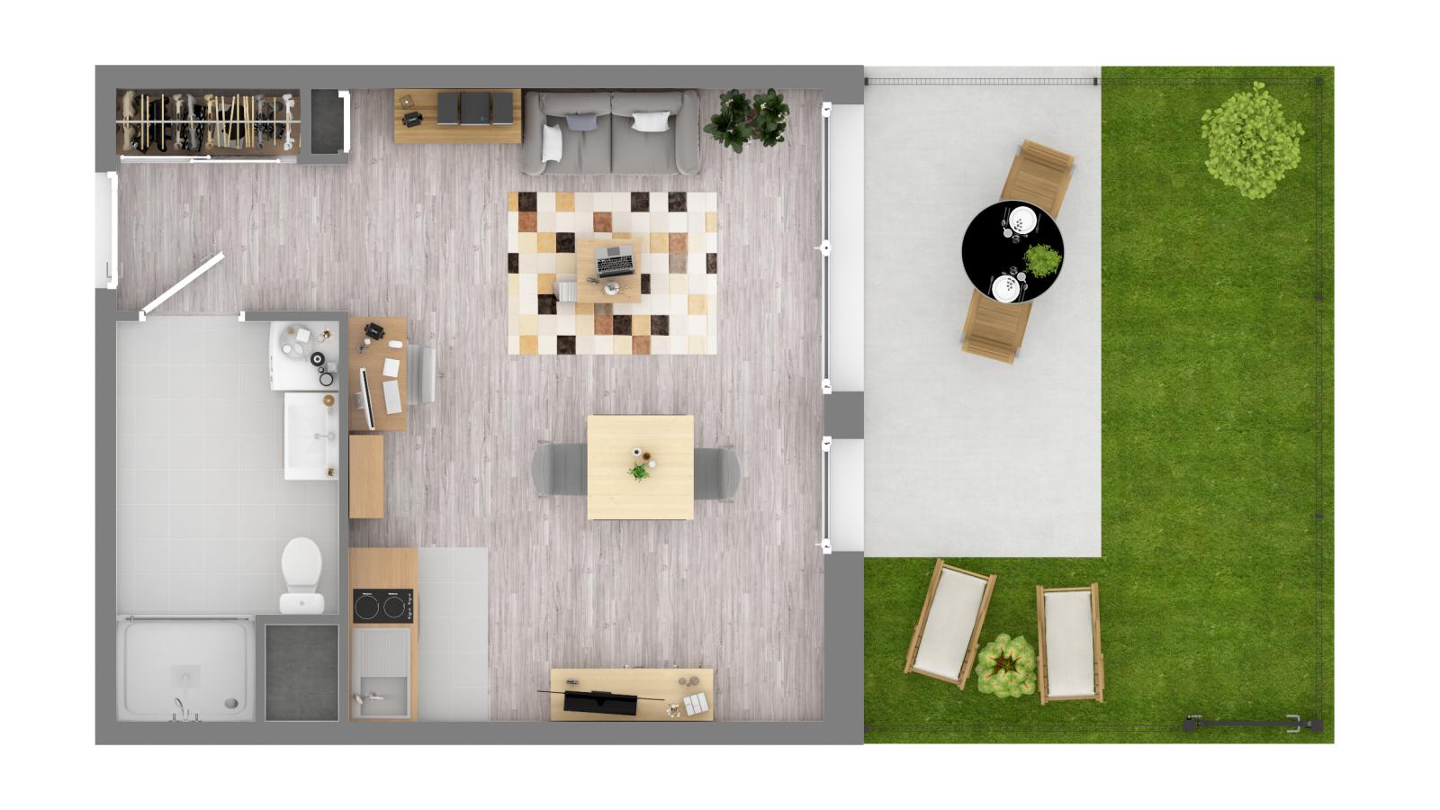 1 pièce - 1er étage - 31m² - 555,73 € - Photo #0