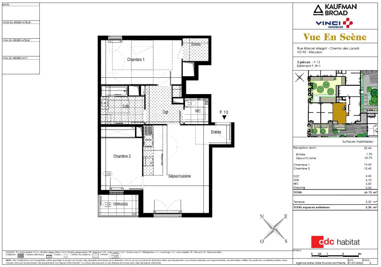 
																																							3 pièces - 
																																						1er étage - 67m² - 1 675,51 € - Photo #1