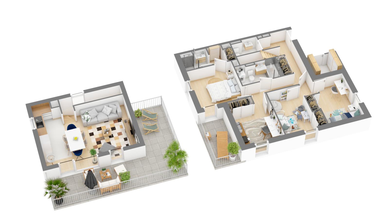 
																			5 pièces - 
																		1er étage - 98m² - 264 400 € - Photo #2