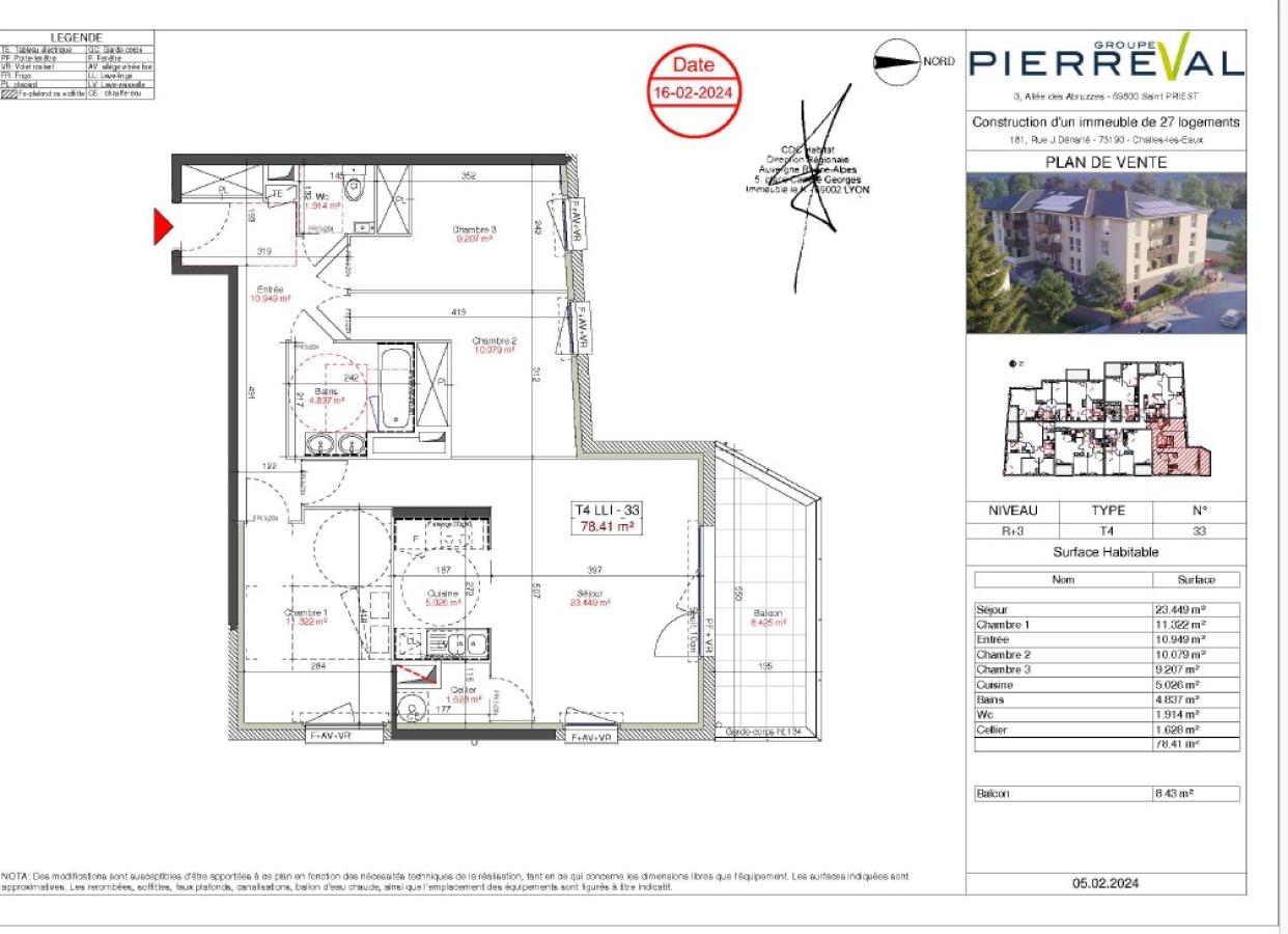 
																			4 pièces - 
																		2ème étage - 79m² - 1 098,90 € - Photo #5