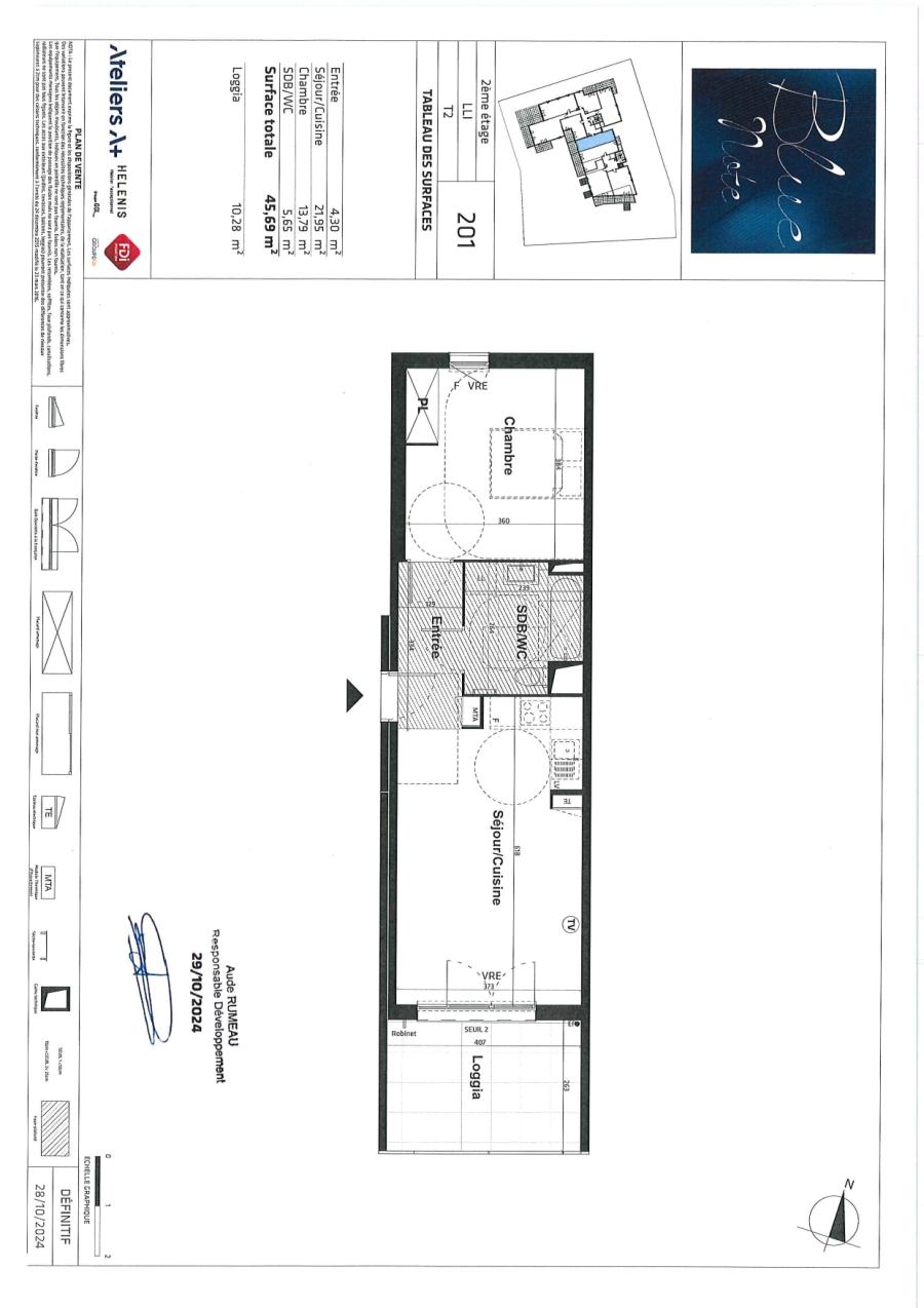 
																																							2 pièces - 
																																						2ème étage - 45m² - 777,46 € - Photo #1