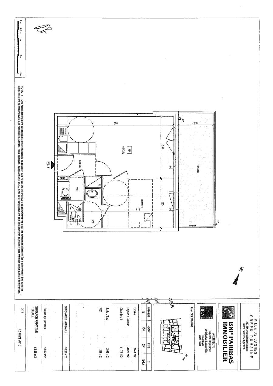 
																			2 pièces – 
																		4ème étage – 41m² - 694,29 € - Photo #1