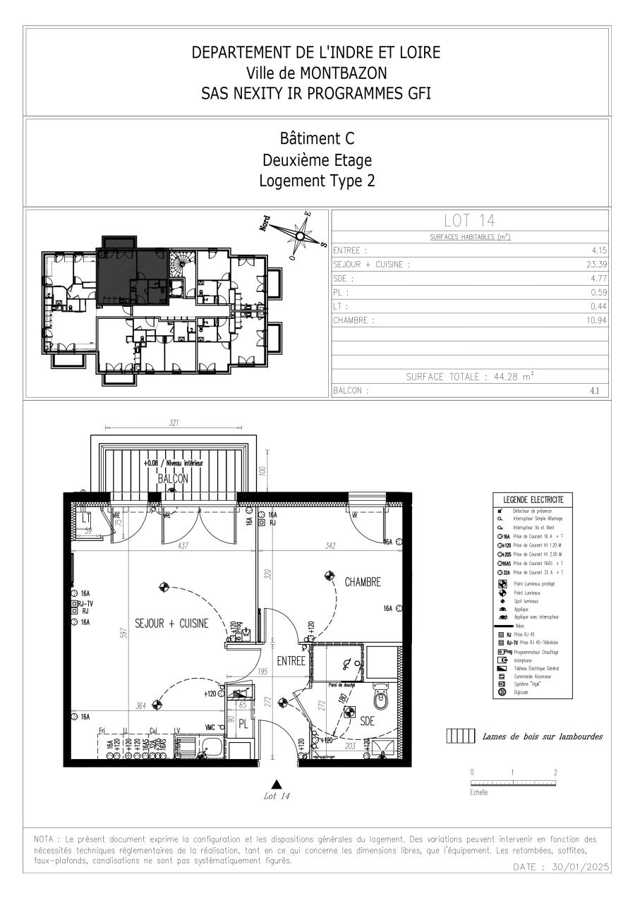 
																																							2 pièces - 
																																						2ème étage - 44m² - 649,91 € - Photo #6