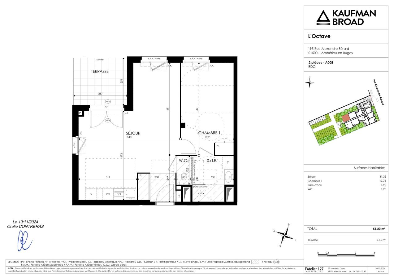 
																																							2 pièces - 
																																						RDC - 51m² - 750,84 € - Photo #5