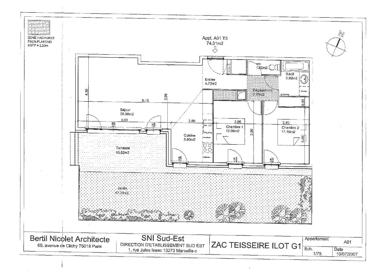 
																																							3 pièces - 
																																						RDC - 73m² - 919,25 € - Photo #1